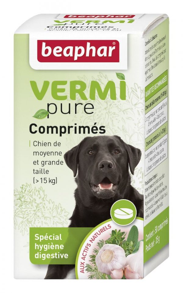 Vermipure, Comprimés pour chien de taillemoyenne (> 15kg) Beaphar