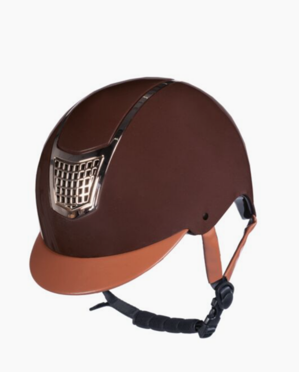 Casque -Edinburgh- HKM Marron Brillant 56-58 14098