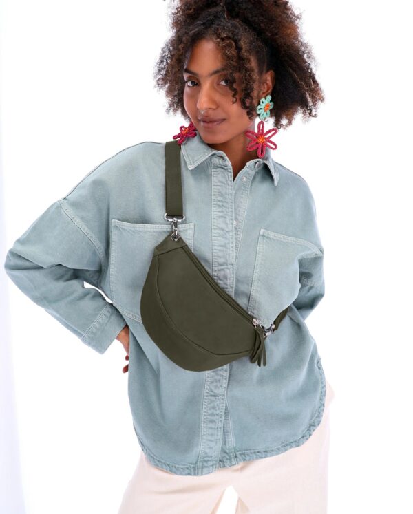 ATALANTE - MINI SAC BANANE - PORTÉ CROISÉ KAKI Ateliers Foures