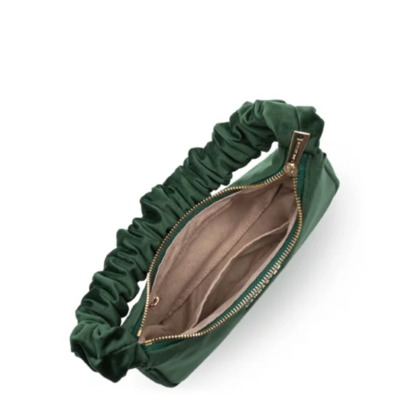 Petit sac à main en velours Lancaster pratique et tendance avec anse chouchou. De Cuirs et de Crins