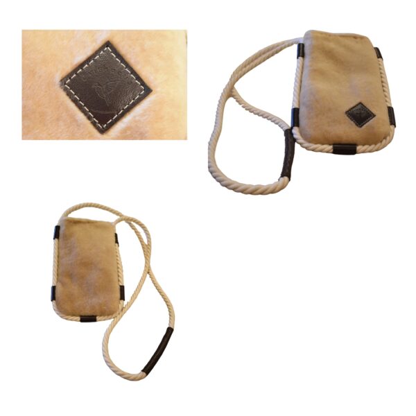 Pochette de Téléphone en Peau de Mouton Veritable