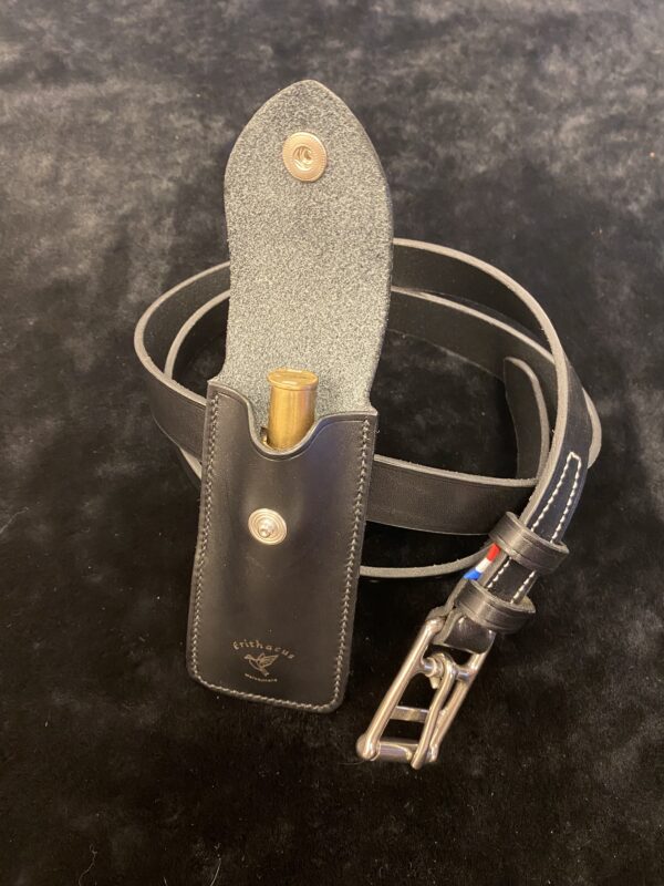 Étui à Couteau en Cuir de Vache Cousu Main