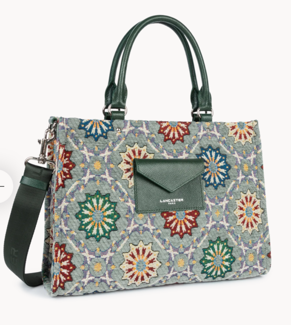 Mosaique Sac cabas main vert 518-027-VERT_MULTI