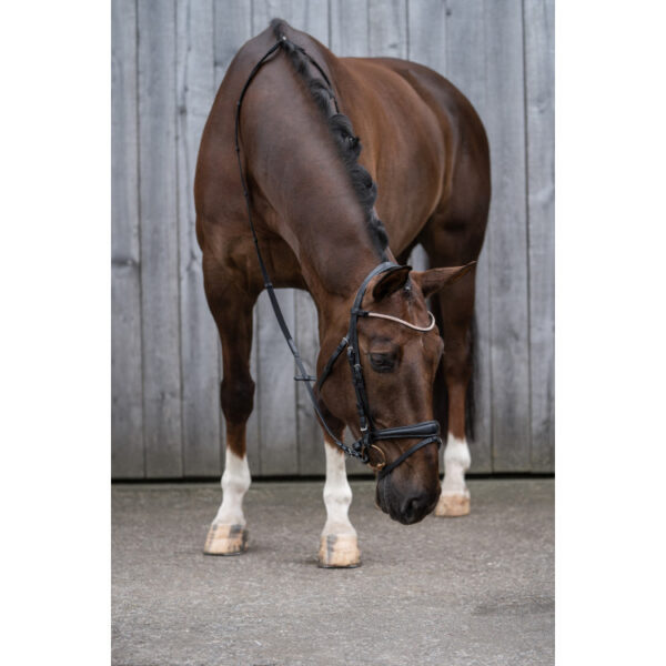 Bridon Kopenhagen HKM Noir avec rênes - Cheval -15056