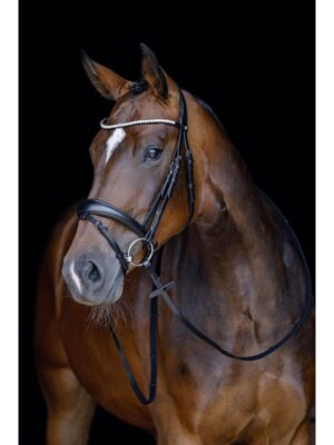 Bridon Melinda HKM Noir avec rênes - 12747