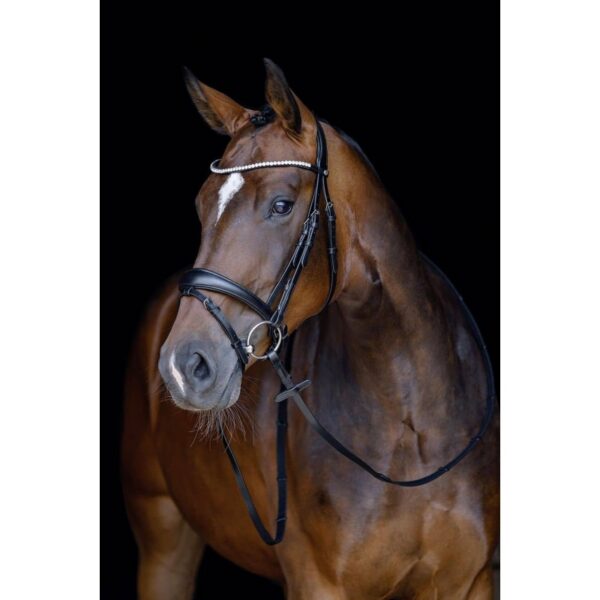 Bridon Melinda HKM Noir avec rênes - 12747