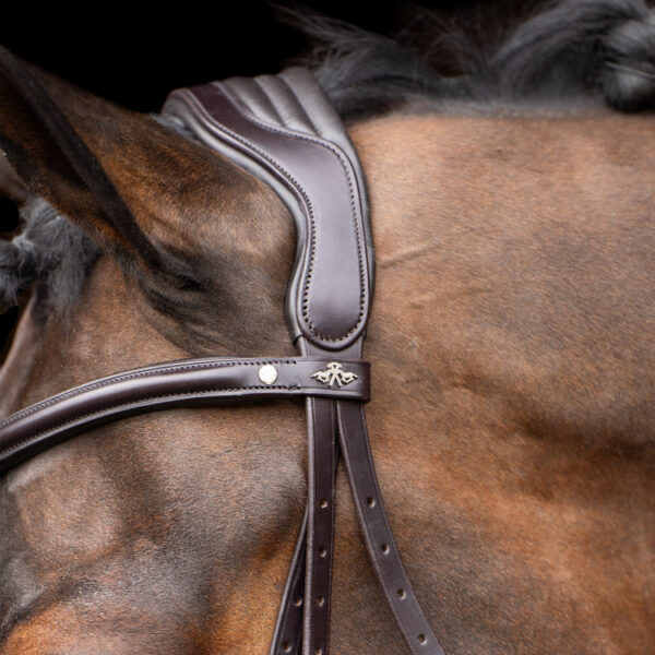 Bridon HV Polo Legacy Choco avec rênes - Full - 1201093500